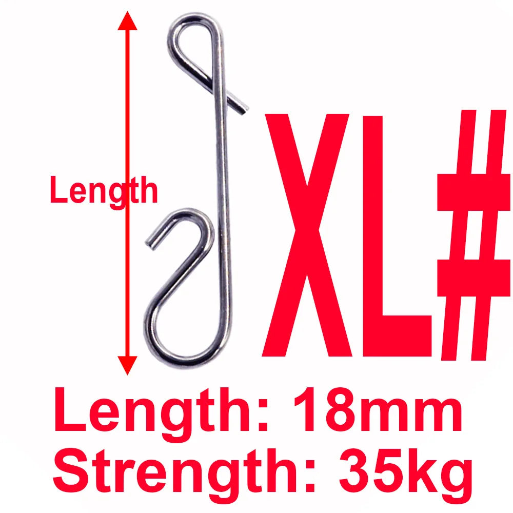 50pcs 1Box Fishing Line Wire Braid Knotless Connector Fishing Lure Hook Barrel Solid Ring Swivel Carp Accessory Fish Tackle Tool