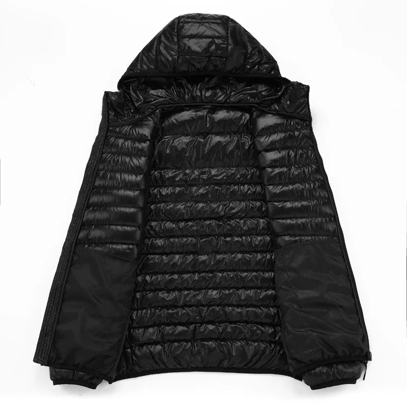 NewBang 9XL 10XL Men's Large Size Down Coats Ultra Light Down Jacket Men Lightweight Feather Hooded Warm Portable Winter Coat