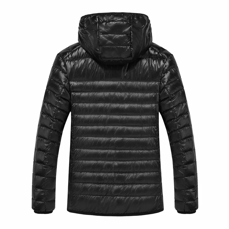 NewBang 9XL 10XL Men's Large Size Down Coats Ultra Light Down Jacket Men Lightweight Feather Hooded Warm Portable Winter Coat