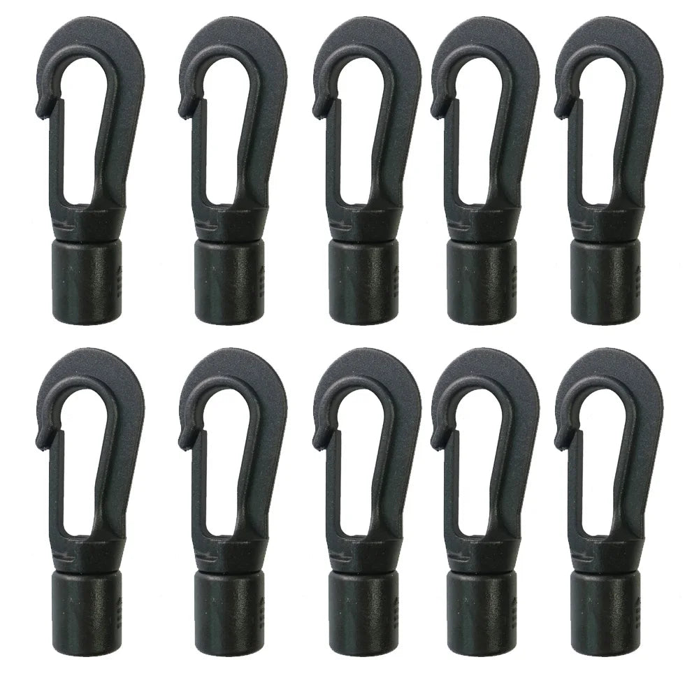 5MM 8MM 10PC 20PCS Bungee Shock cord Quick Connect hooks hanging Ends Clip for Kayak Canoe Boat Dinghy Rib DIY Elastic Cord rope