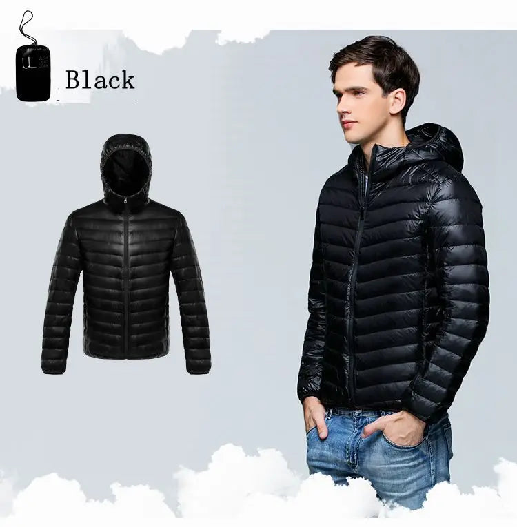 NewBang Down Coat Male Ultra Light Down Jacket Men's Warm Jackets Windbreaker Lightweight Coat Feather Puffer Parka Feather Coat
