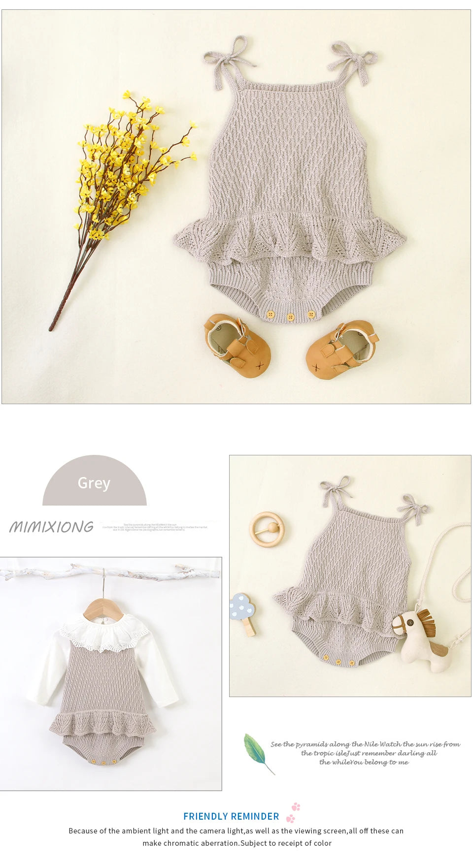Baby Bodysuit Cute Newborn Girl Outfits Clothes Tops Fashion Summer Toddler Infant Strap Jumpsuit Solid Knitted Kids Onesie 0-2Y
