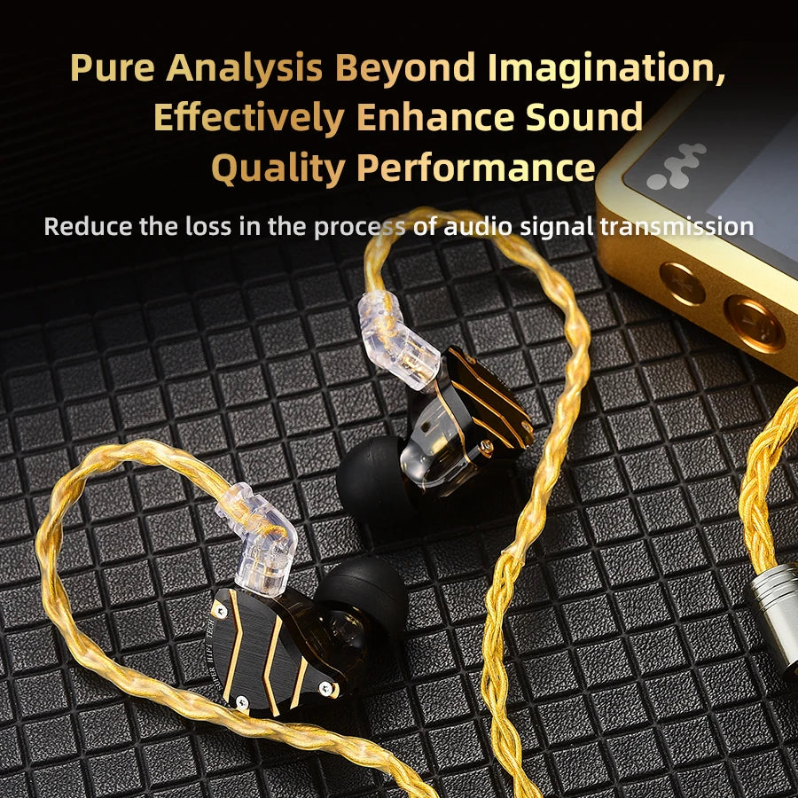 QKZ T1 Earphone Update Cable 3.5mm jack QDC 0.75mm Connector Wired Headphones For ZXN ZXT VK4 ZX2 ZAX2 KZ EDX ZSN Pro X TRN MT1