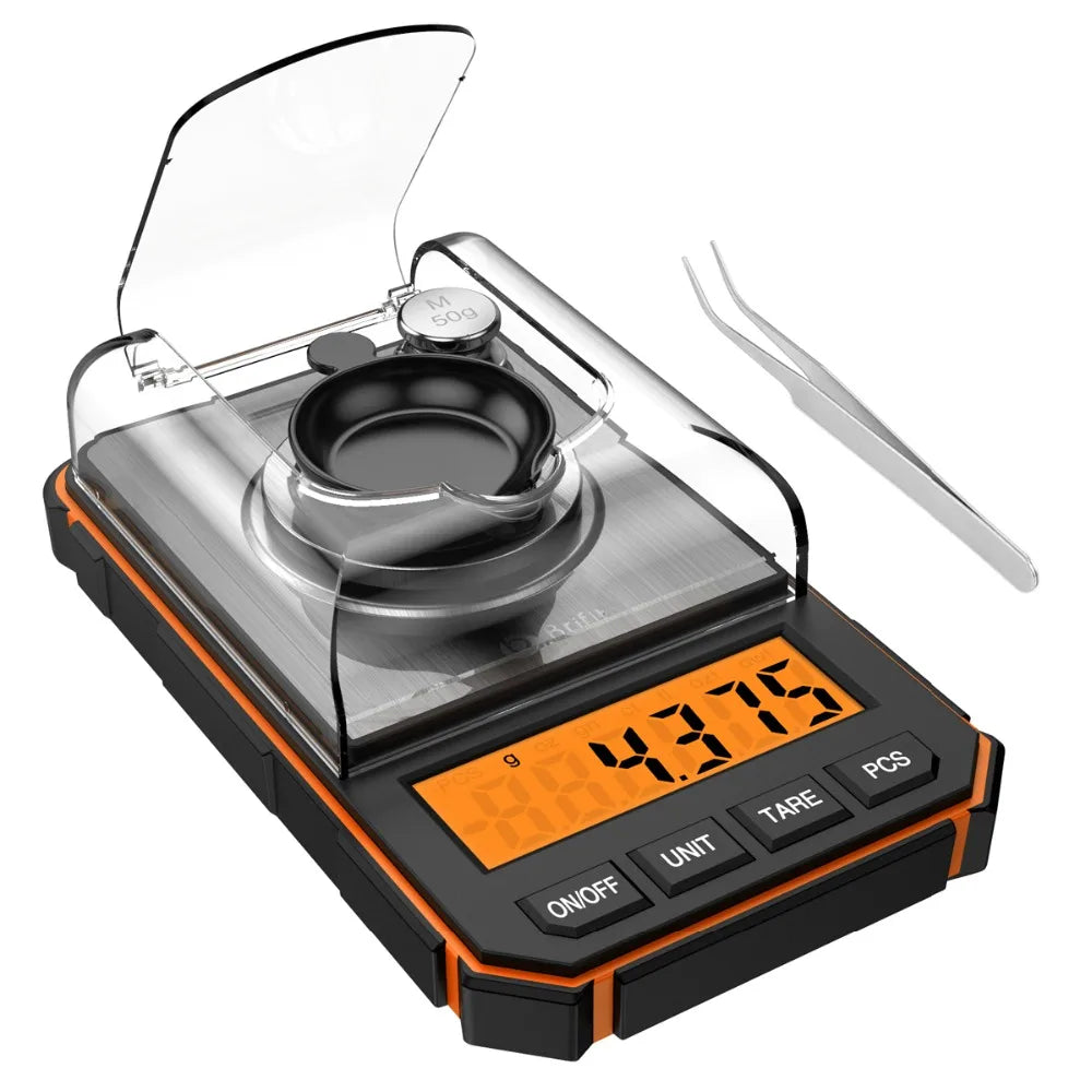 Brifit Electronic Digital Scale 0.001g/50gMini Scale Precision Professional Pocket Scale Milligram with 50g Calibration Weights