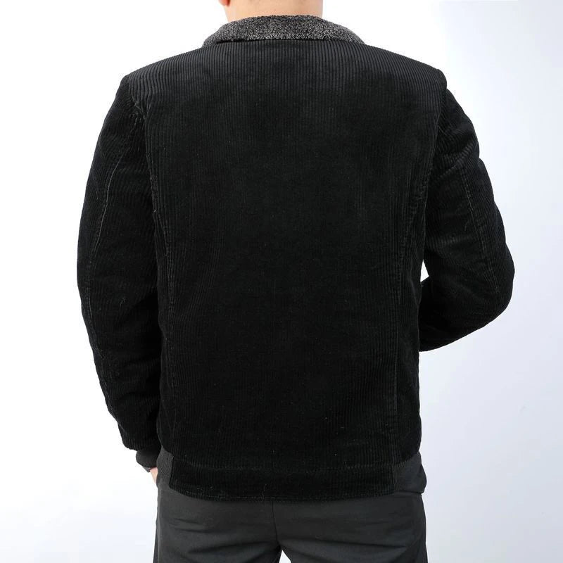 DIMUSI Winter Men's Bomber Jacket Fashion Man Corduroy Cotton Warm Padded Coats Casual Outwear Thermal Jackets Mens Clothing