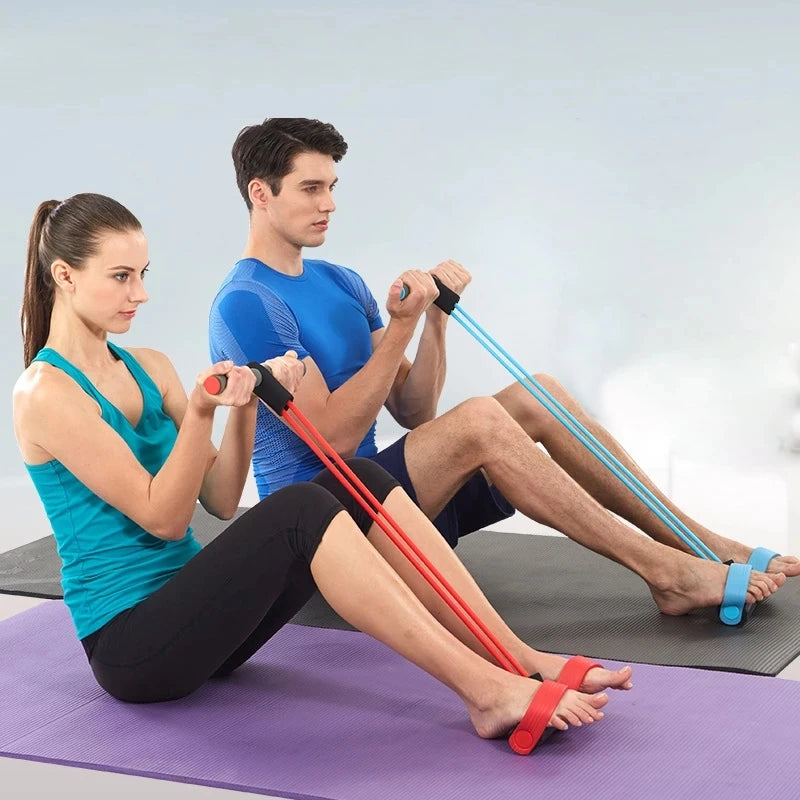 4 Resistance Elastic Pull Rope Training Device, Abdominal Resistance Band, Used In Home Gym, Exercise Training Fitness Equipment