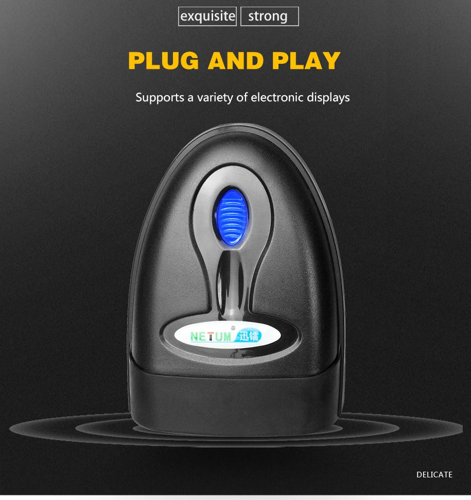 NETUM NT-1698W Handheld Wirelress Barcode Scanner AND NT-1228BL Bluetooth 1D/2D QR Bar Code Reader PDF417 for IOS Android IPAD