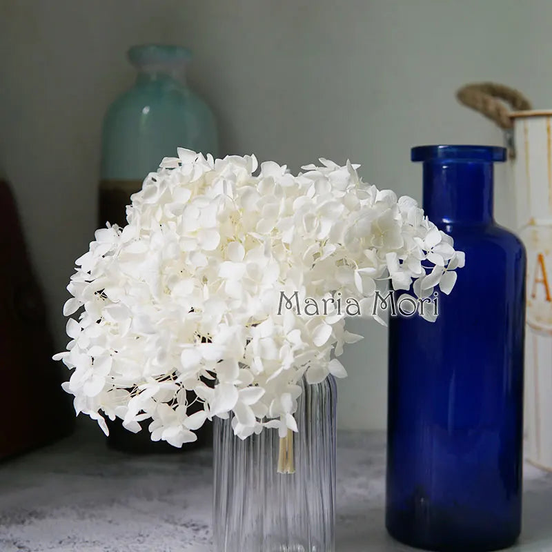 Anna Hydrangea (Color 123-164) Flowers Little Leaves Preserved Hydrangea Home Decor DIY Material Epoxy Resin Handmade Flowers