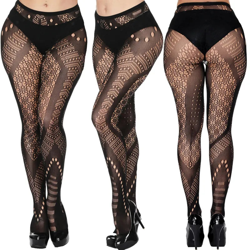 DOIAESKV Women Bodystocking Sexy Lingerie Pantyhose Erotic Lingerie Body Stockings Of Large Size Tights Plus Size Women Tights