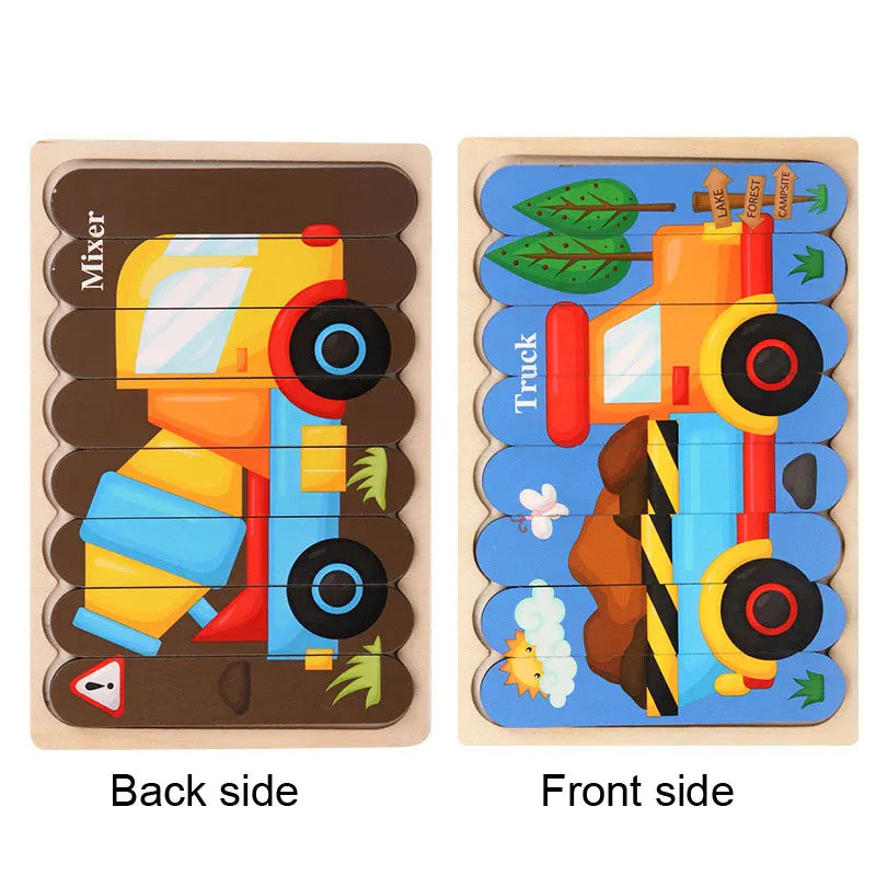 Montessori Toys 2 years Wooden Puzzles For Kids Chid Baby Learning Education Child Game montessori 3D Puzzle Childrens 2 3 Years