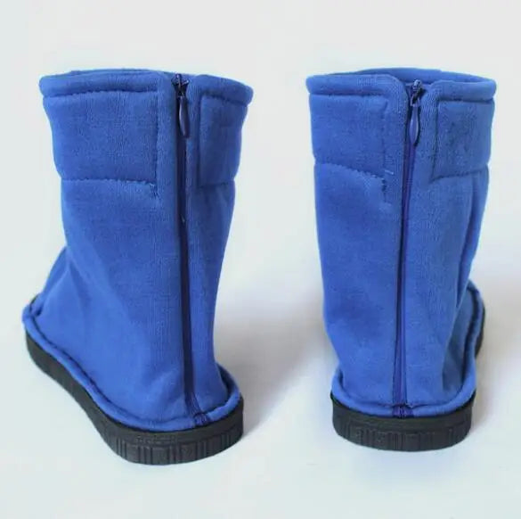 Japan Anime Cosplay Shoes Men Women Black Blue White Cotton Soft Sandals Boots Halloween Costume Christmas Party Shoes Footwear