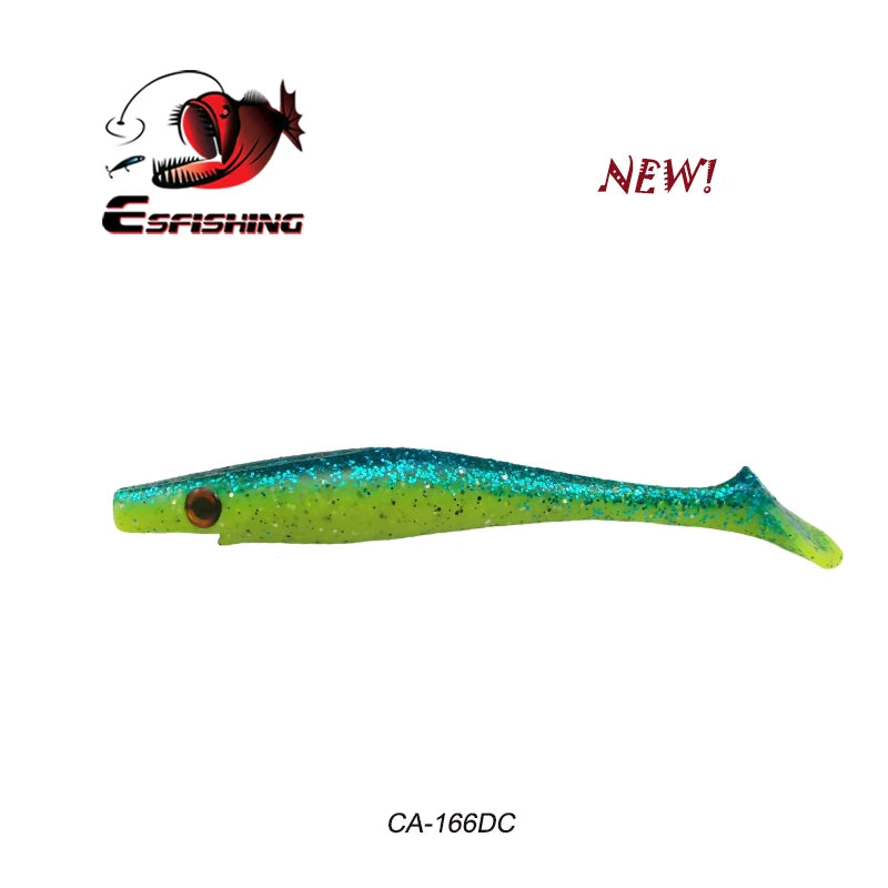 ESFISHING soft lures fishing Peche pike Hog Shad 100mm  200mm Sea Fishing Silicone bait swimbait sea lake isca artificial