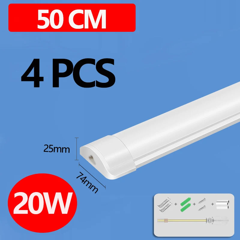 Led Lights Tube Home Lighting Kitchen Bedroom Garage Fixture t5/t8 Ceiling Linear Lamp Strip 220V Closet Cabinets 90/120cm Tube