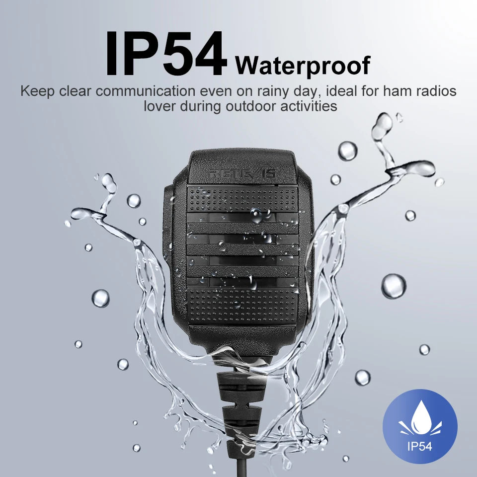 Retevis HK006 RA89 Waterproof Walkie Talkie Microphone PTT Mic Radio Speaker for Baofeng UV-5R BF-88E Retevis RT3S H777 RT22 TYT