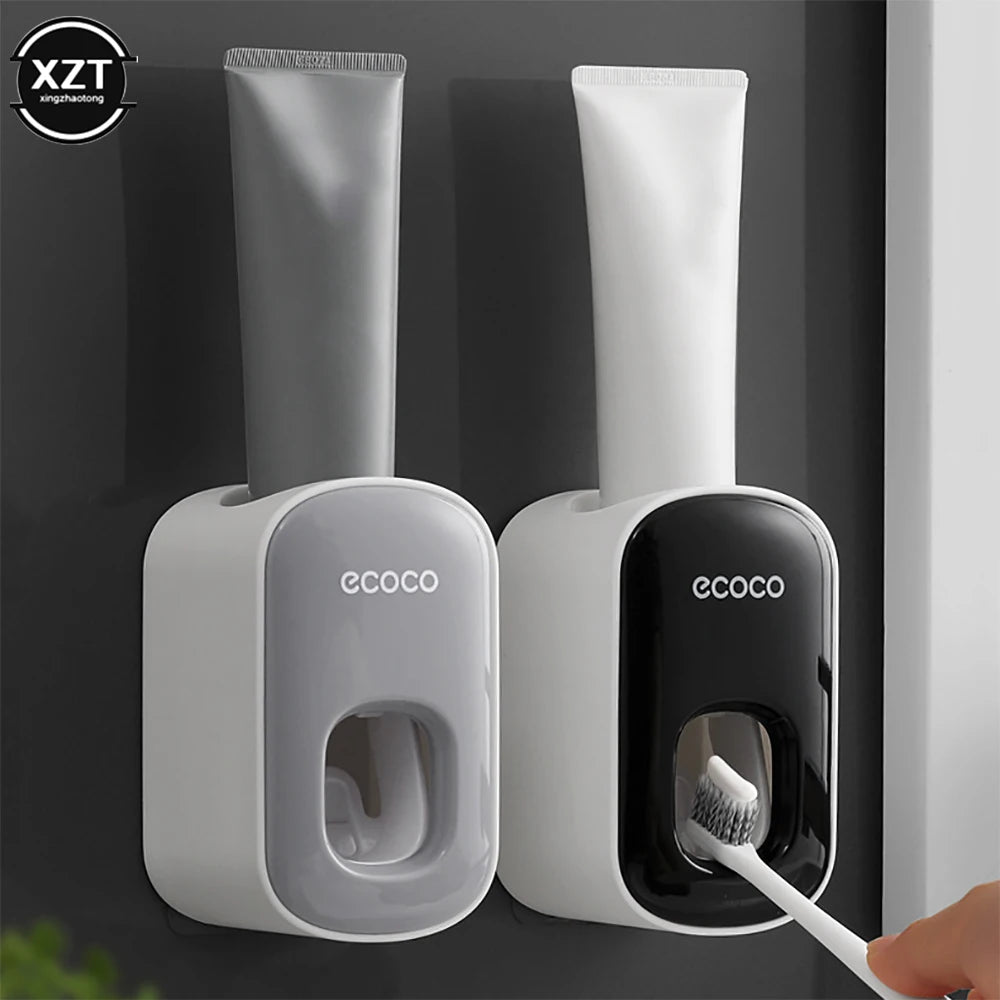 Toothpaste Dispenser Wall Mount Bathroom  Waterproof Toothpaste Squeezer Toothbrush Holde Bathroom Accessories