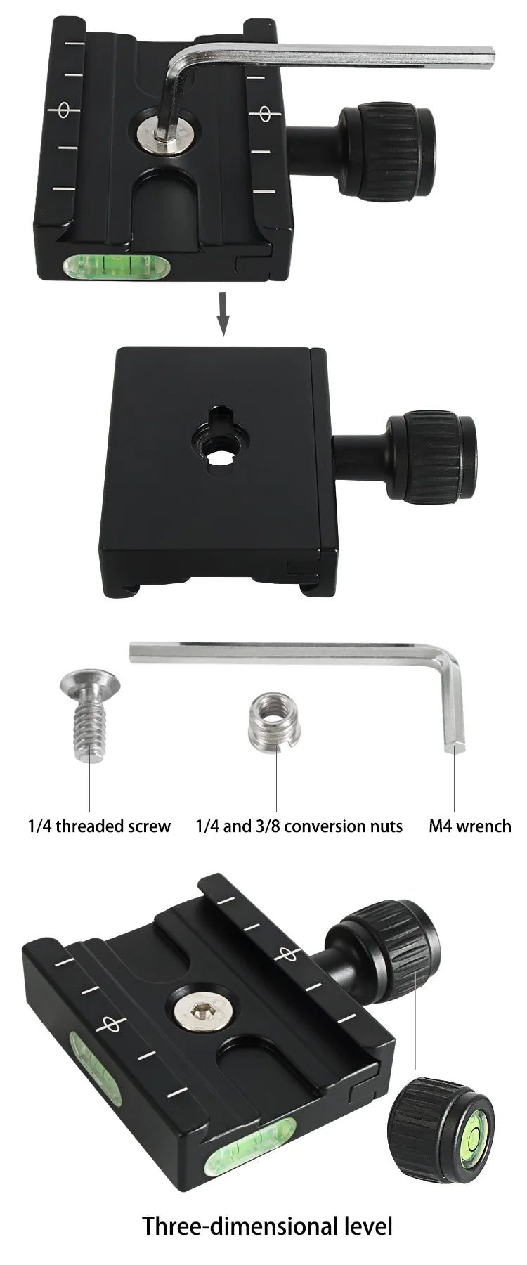 QR60 Camera quick releas clamp tripod clamp dslr camera clamp mount camera adapter for arca swiss camera with quick shot plate