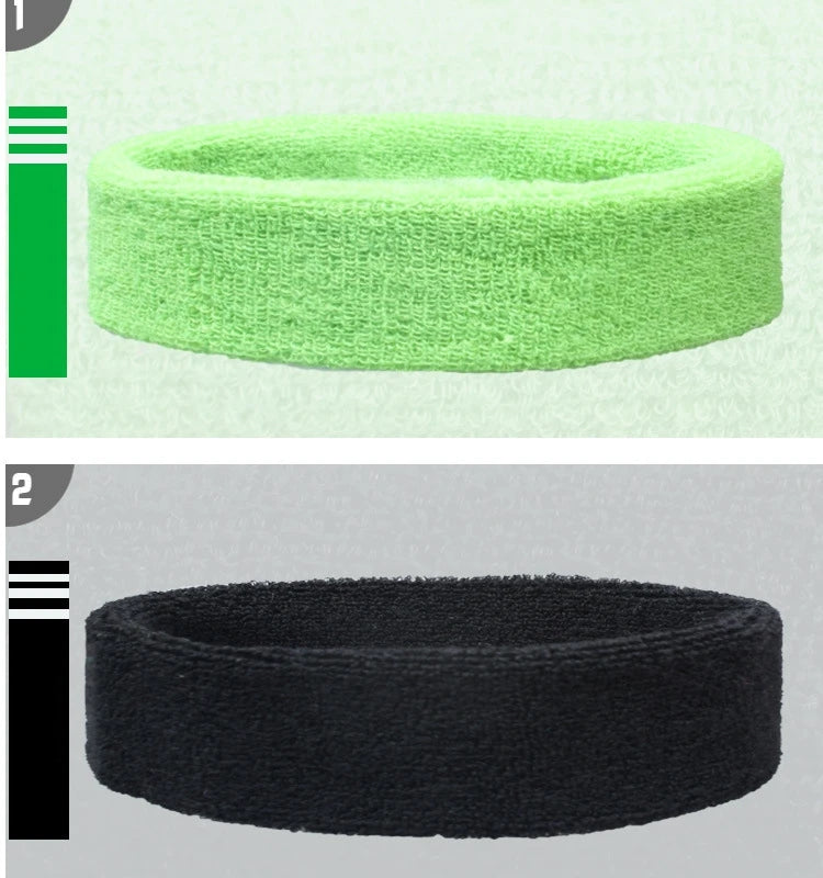 2Pcs Sport Wristbands + 1Pcs Headband Towel Sweatband Set For Yoga Basketball Tennis Fitness Run Head Band Wrist Brace Protector