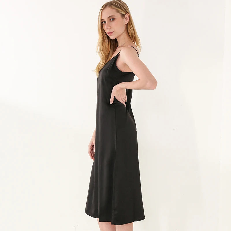 2024 Summer Chic Elegant Dresses For Women Adjustable Strap Satin  Long Birthday Party Dresses Maxi Beach Sundress Robe Vestido