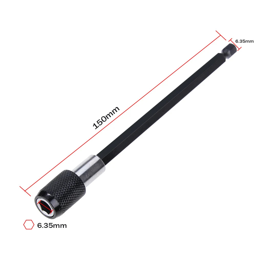 1/4 Inch Hex Shank Quick Release Screwdriver Bit Holder Extension Bar 60mm 100mm 150mm