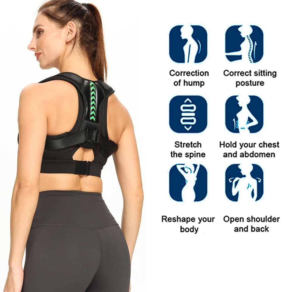 Adjustable Back Shoulder Posture Corrector Belt Clavicle Spine Support Reshape Your Body Home Office Sport Upper Back Neck Brace