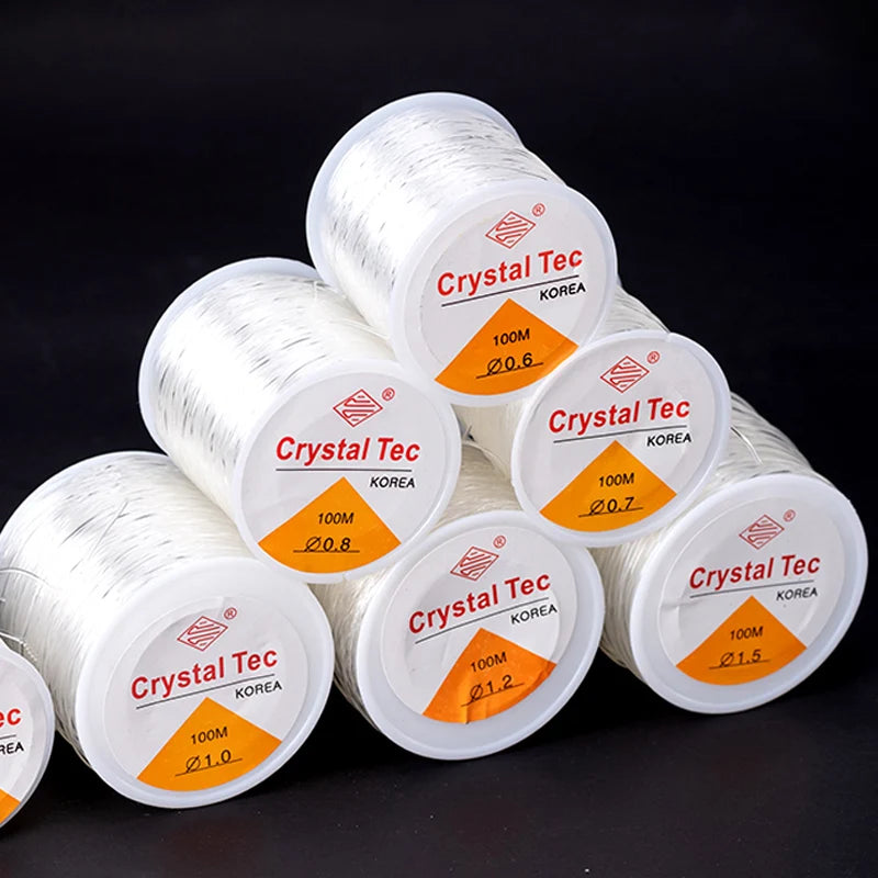 100m/Roll Elastic Crystal Jewelry Cord Beading String Strong Stretchy Thread Cords for DIY Necklace Bracelet Jewelry Making