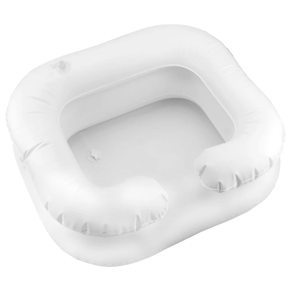 Shampoo Tray Hair Washing Basin for The Disabled Inflatable Shampoo Basin Tub Portable With Drain Tube PVC