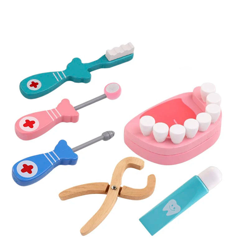 Wooden Pretend Play Doctor Educationa Toys for Children Kid Medical Simulation Medicine Chest Set for Kids Interest