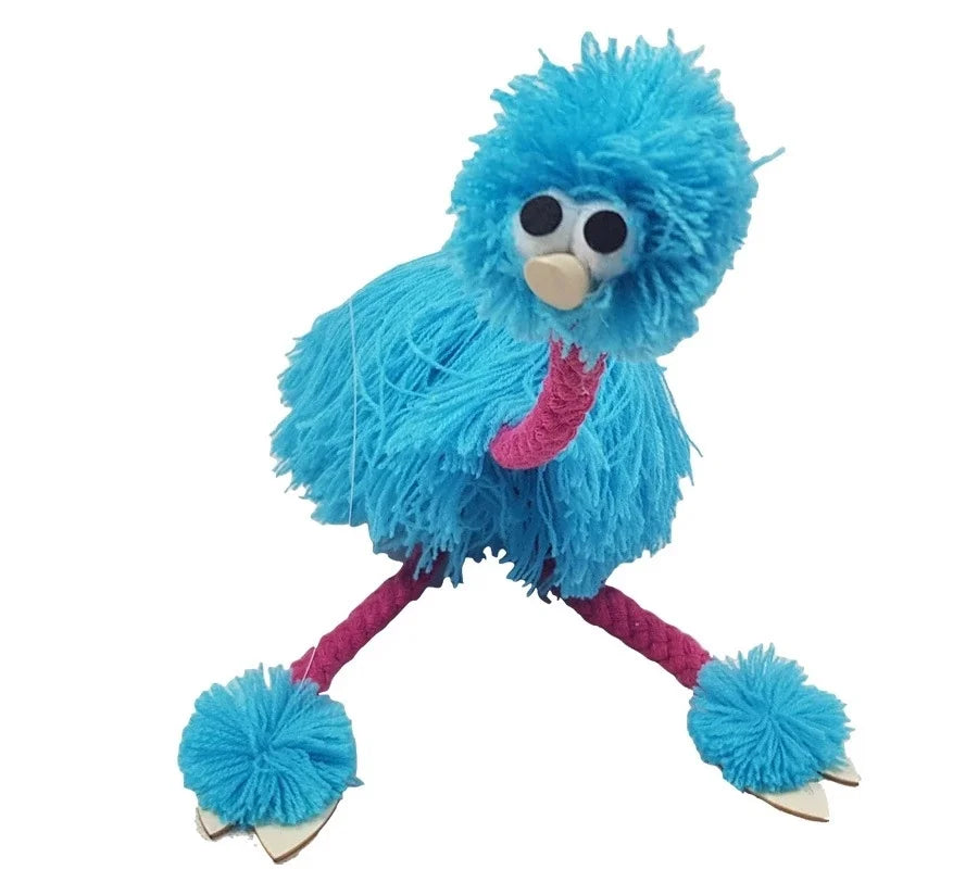 Puppet Ostrich Magic Tricks Handicraft Vintage Wire-controlled Puppetry Interactive Educational Toys For Children