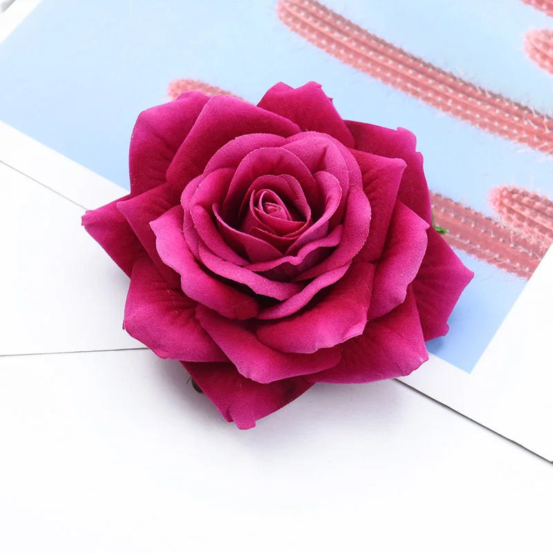 50/100 Pieces artificial flowers for home decoration wedding bridal accessories clearance diy gift box scrapbooking bride brooch