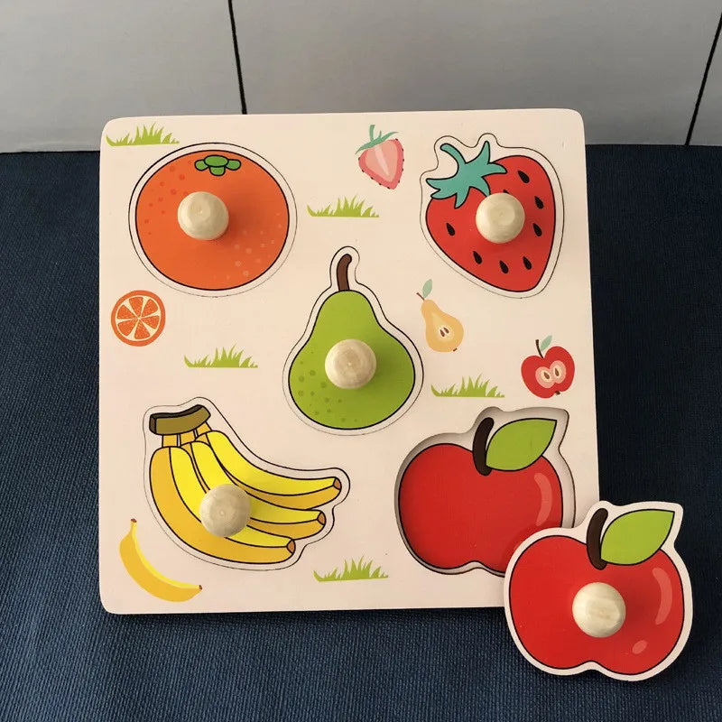 Montessori Toys 2 years Wooden Puzzles For Kids Chid Baby Learning Education Child Game montessori 3D Puzzle Childrens 2 3 Years