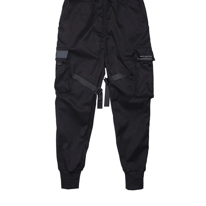 Ribbons Harem Joggers Men Cargo Pants Streetwear 2026 Hip Hop Casual Pockets Track Pants Male Harajuku Fashion Trousers