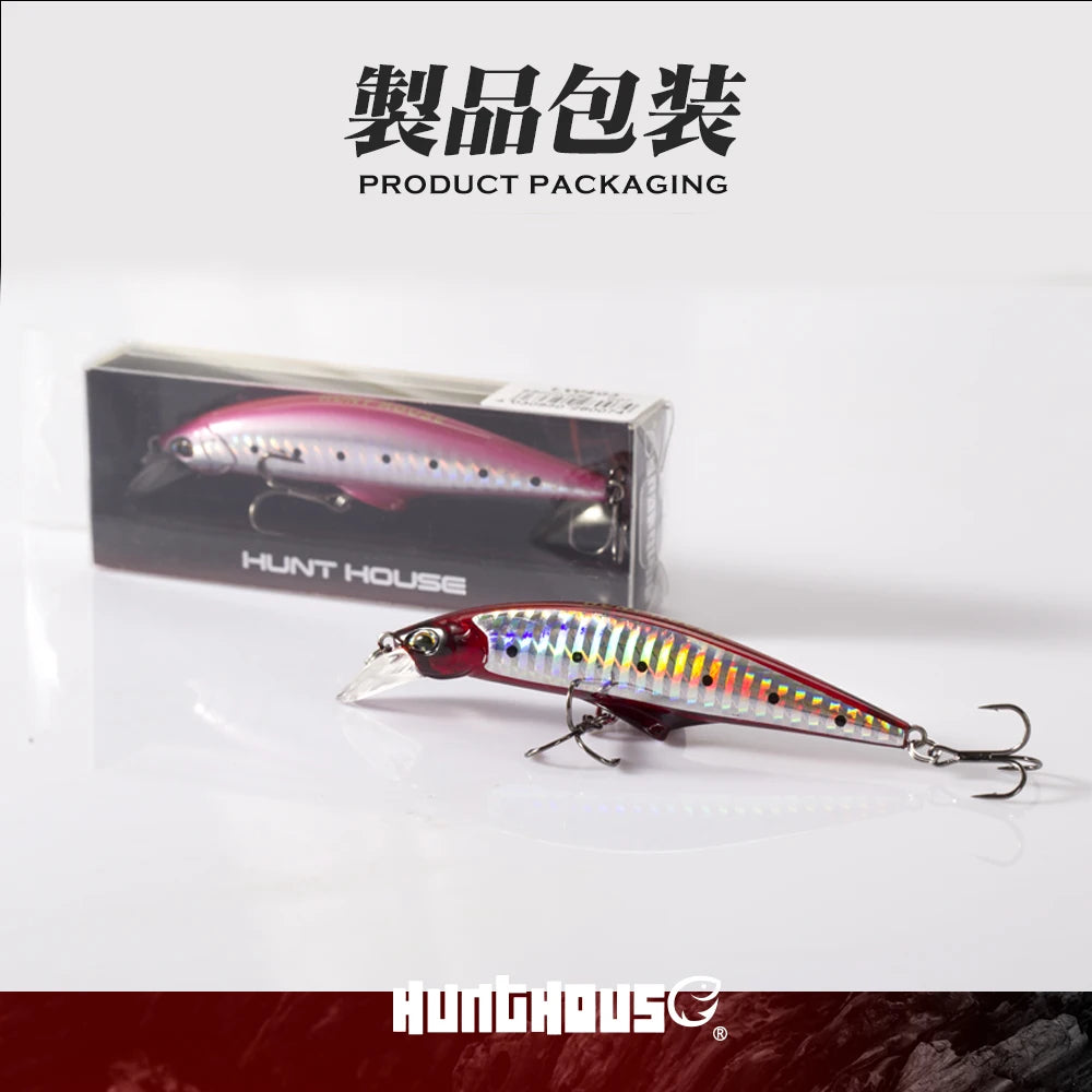 Hunthouse Sinking Minnow Fishing Lure Saltwater Small Hard Bait 95mm/28g 120mm /41g Artificial Mini Swimbait Leurre Pesca