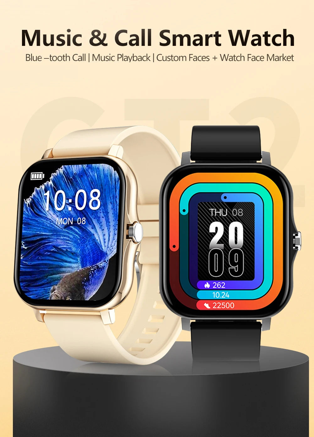 2026 New Multifunctional Smart Watch Men & Women Bluetooth Connected Phone Music Fitness Sports Bracelet Sleep Monitor watch