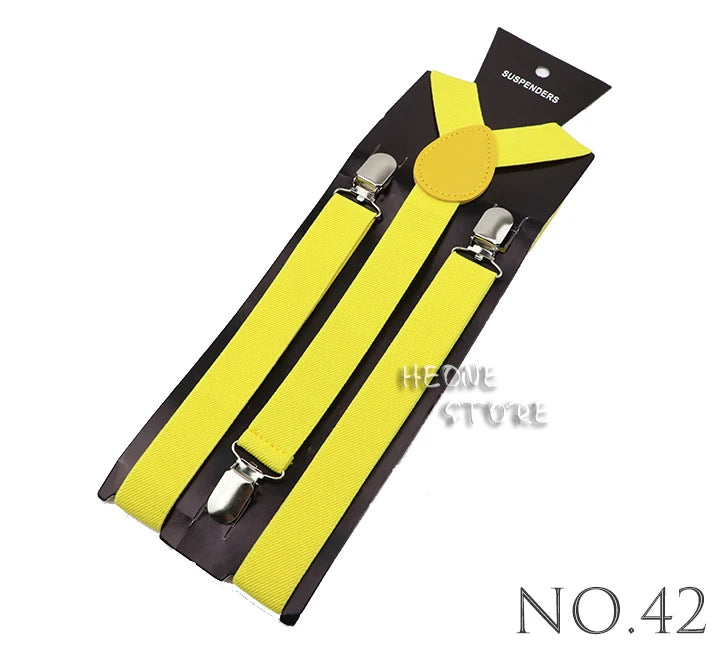 Hot Sale Solid Color Elastic Leather Suspender For Men Women Black Red Sage Green Adjustable Pants Shirt Girl Skirt Accessories