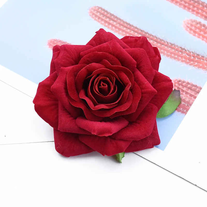 50/100 Pieces artificial flowers for home decoration wedding bridal accessories clearance diy gift box scrapbooking bride brooch