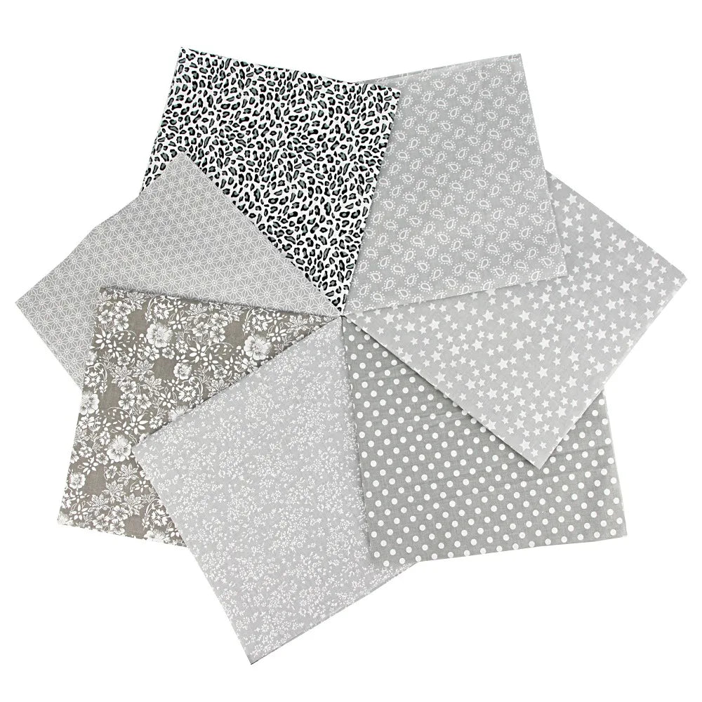 7PCS 25 x 25cm/50 x 50cm Squares Cotton Craft Fabric Cloths for DIY Bundle Patchwork Quilting Sewing Scrapbooking Artcraft