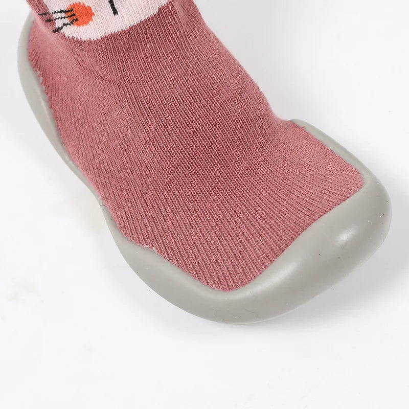 Baby Shoes Toddler First Walkers Infant Boys Girls Kids Rubber Soft Non-Slip Sole Floor Barefoot Casual Shoes Knit Booties