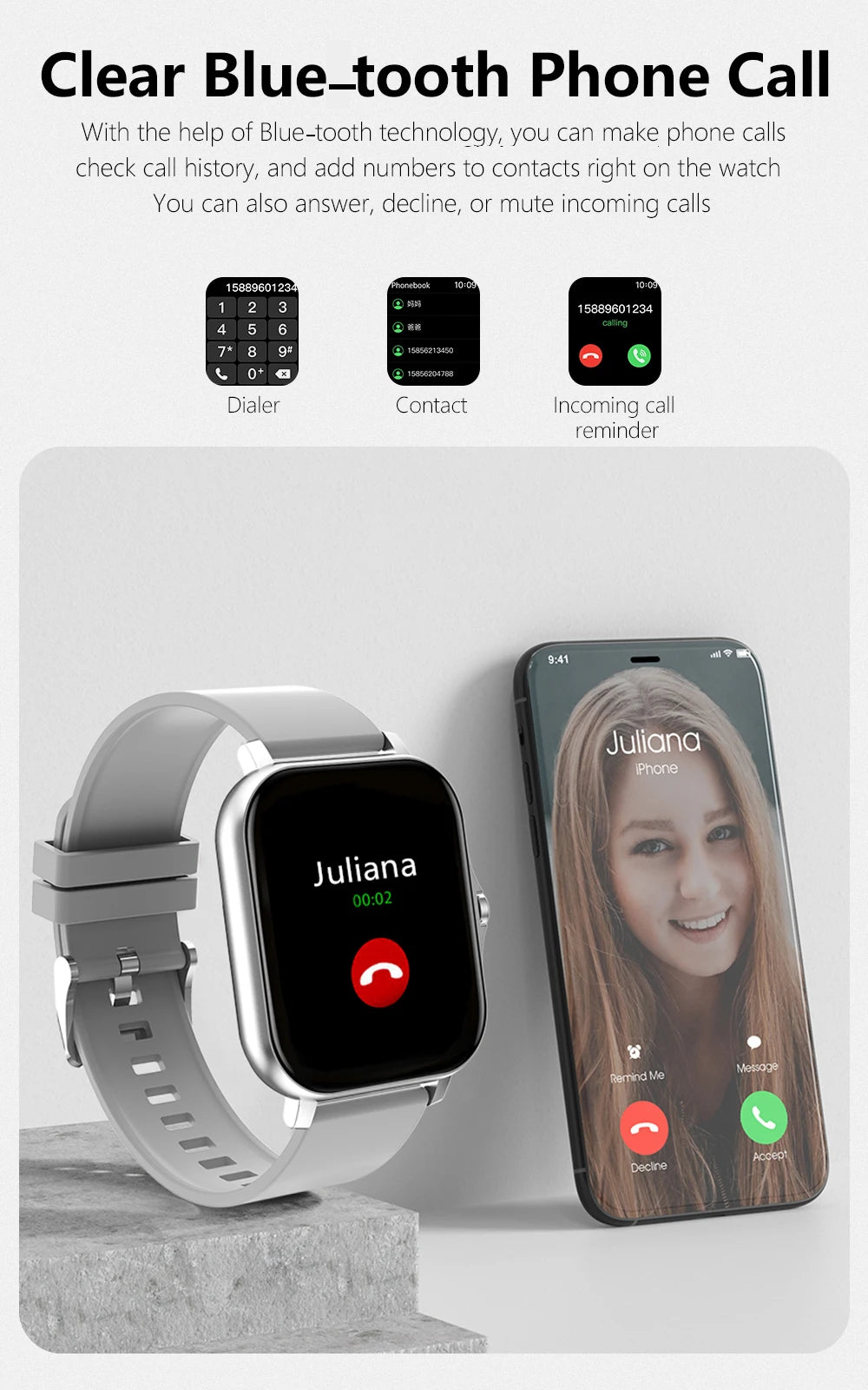 2026 New Multifunctional Smart Watch Men & Women Bluetooth Connected Phone Music Fitness Sports Bracelet Sleep Monitor watch