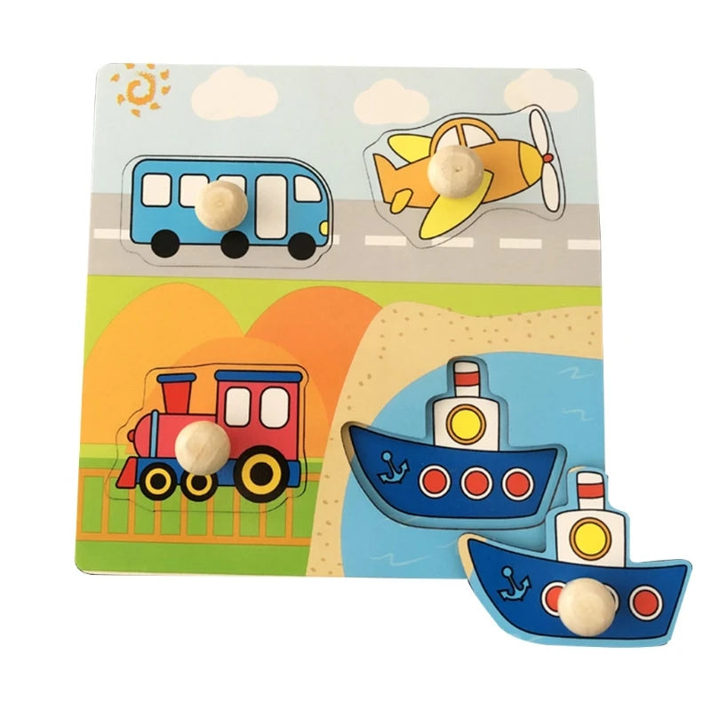 Montessori Toys 2 years Wooden Puzzles For Kids Chid Baby Learning Education Child Game montessori 3D Puzzle Childrens 2 3 Years
