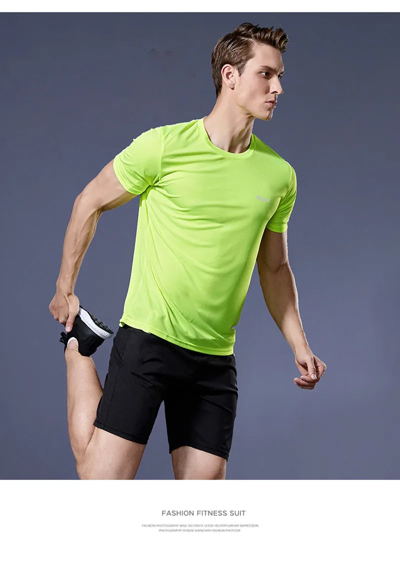 Men's Sportswear Tracksuit Gym Compression Clothing Fitness Running Set Athletic Wear T Shirts Ropa Deportiva Hombre Camisetas