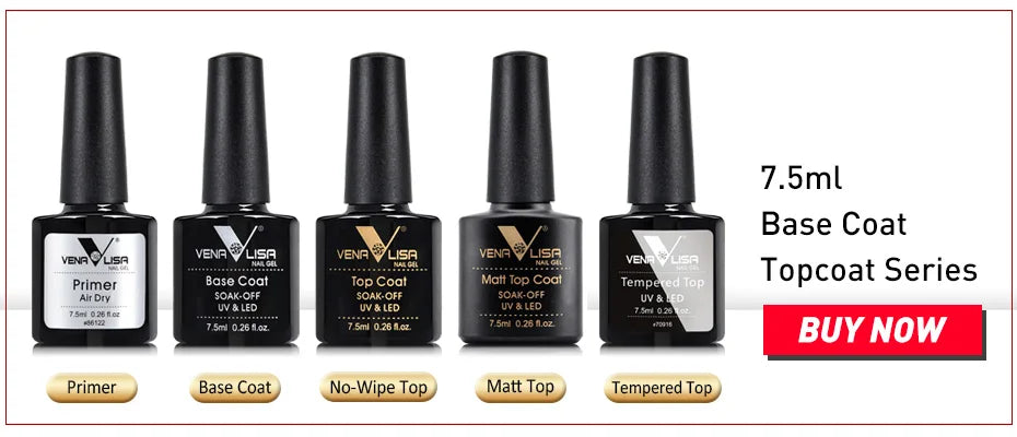 Venalisa TPO FREE225g Super Quality Refill Gel Nail Art Soak Off UV/LED No Wipe Top Coat Base Coat Without Sticky Layer Top Coat