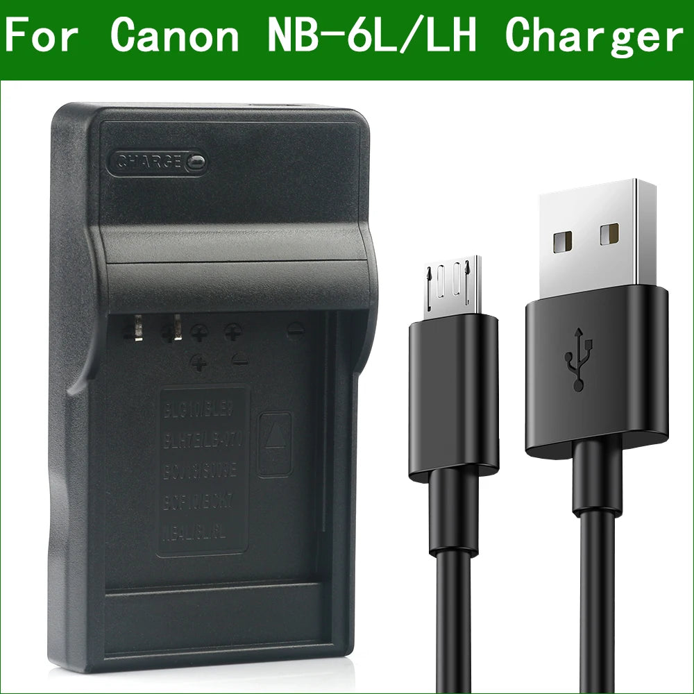 LANFULANG NB-6L / NB-6LH NB 6L Slim Micro USB Battery Charger for Canon PowerShot SX520 SX530 SX540 SX600 SX610 SX700 SX710 HS