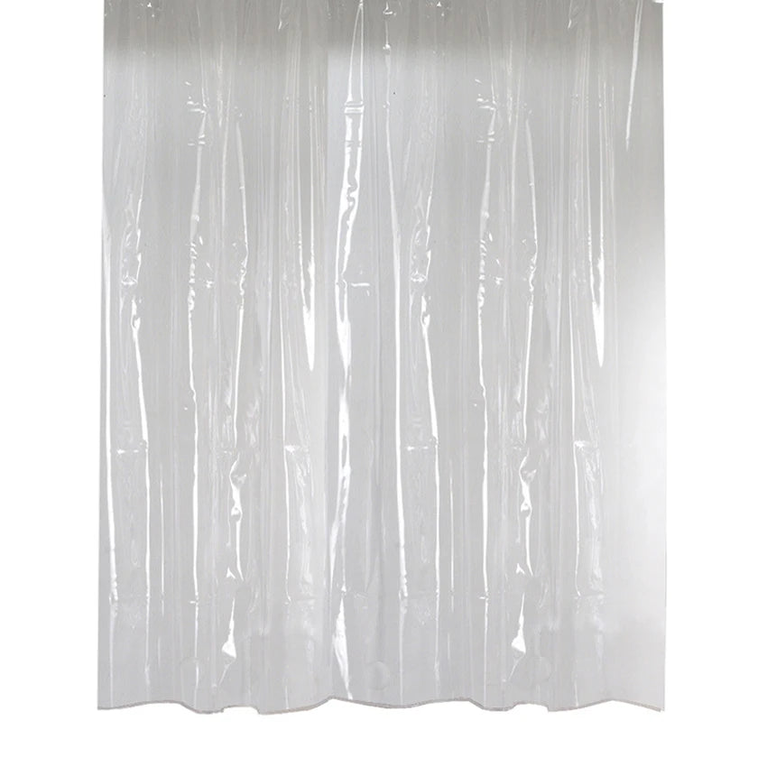 Transparent Shower Curtain Waterproof Clear White PEVA Bath Curtains Liner for Bathroom Mildew Home Hotel with Free Hooks