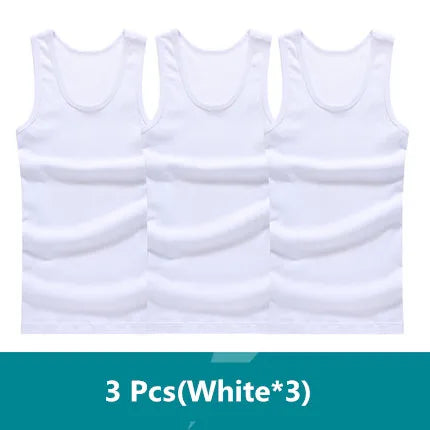 3pcs/lot Man's 100% Cotton Solid Seamless Underwear Brand Clothing Mens Sleeveless Tank Vest Comfortable Undershirt Undershirts