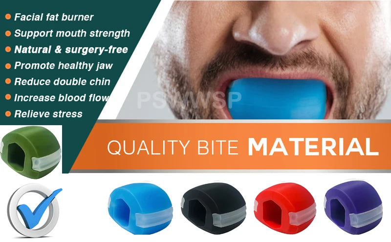 Jaw Exerciser Fitness Face Masseter Double Chin Remover Silica Gel Face Fitness Ball Facial Muscles Trainer Jawline Simulator