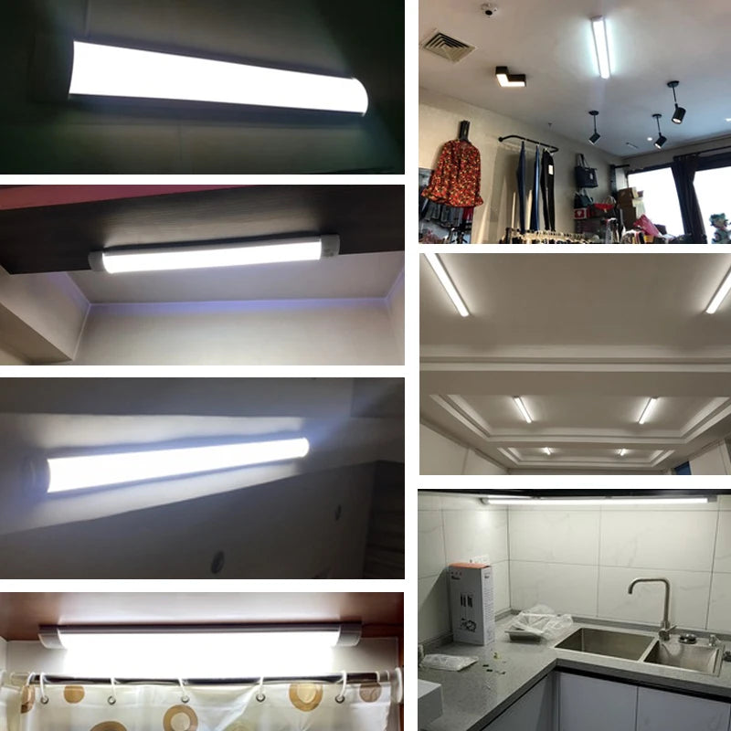 Led Lights Tube Home Lighting Kitchen Bedroom Garage Fixture t5/t8 Ceiling Linear Lamp Strip 220V Closet Cabinets 90/120cm Tube