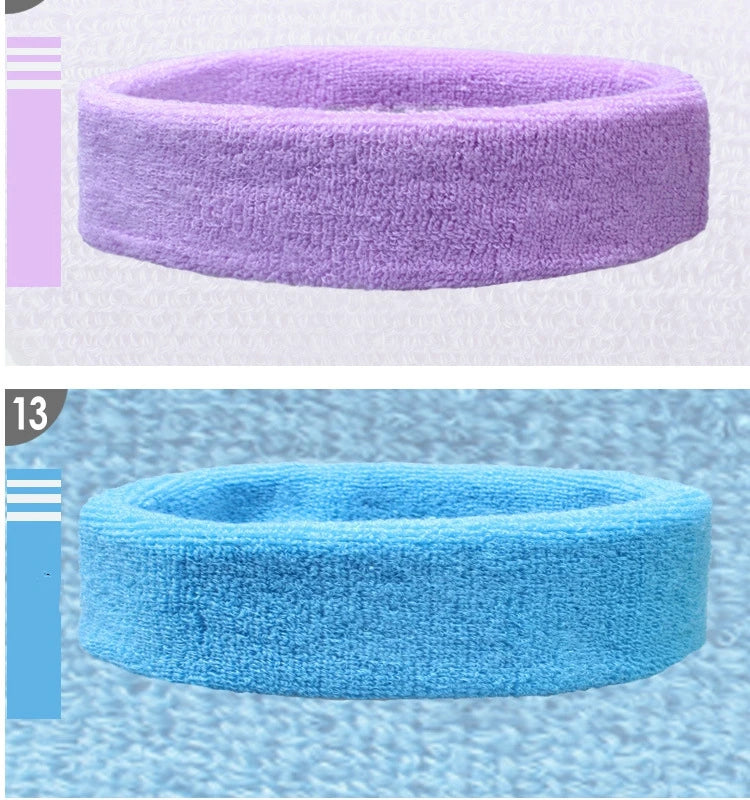 2Pcs Sport Wristbands + 1Pcs Headband Towel Sweatband Set For Yoga Basketball Tennis Fitness Run Head Band Wrist Brace Protector