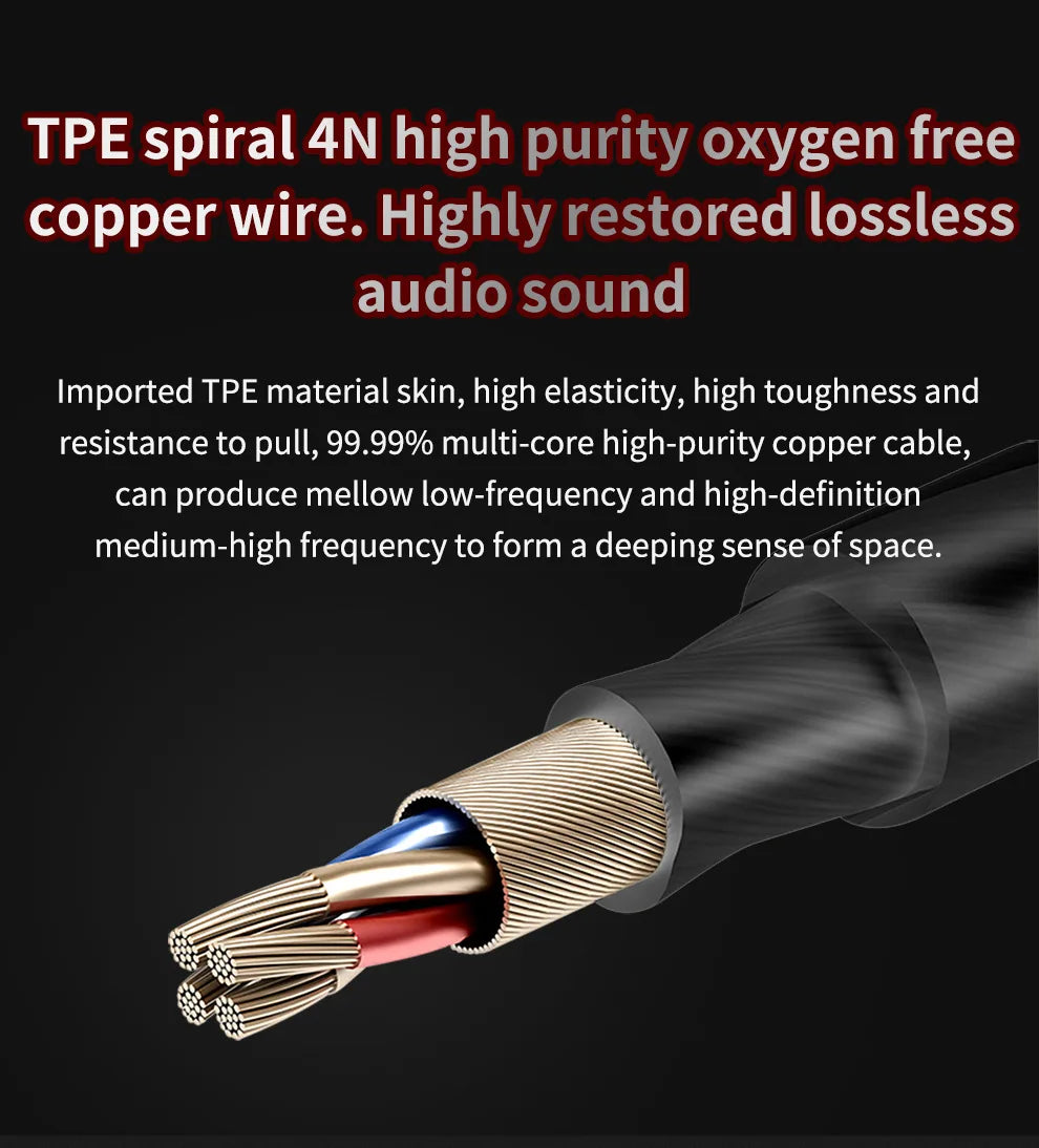 QKZ AK6 3.5mm Wired Headphones Copper Driver Stereo HiFi Earphone Bass Earbuds Music Running Sport Headsets Games Earphones