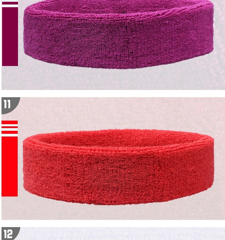 2Pcs Sport Wristbands + 1Pcs Headband Towel Sweatband Set For Yoga Basketball Tennis Fitness Run Head Band Wrist Brace Protector