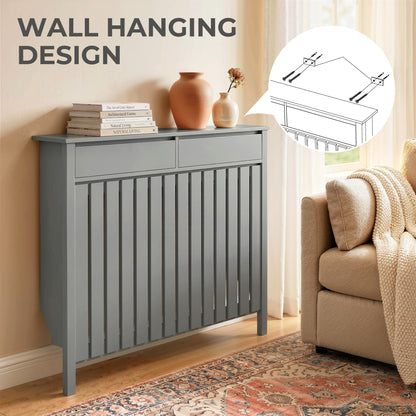 HOMCOM 93 x 119cm Modern Radiator Cover - Grey